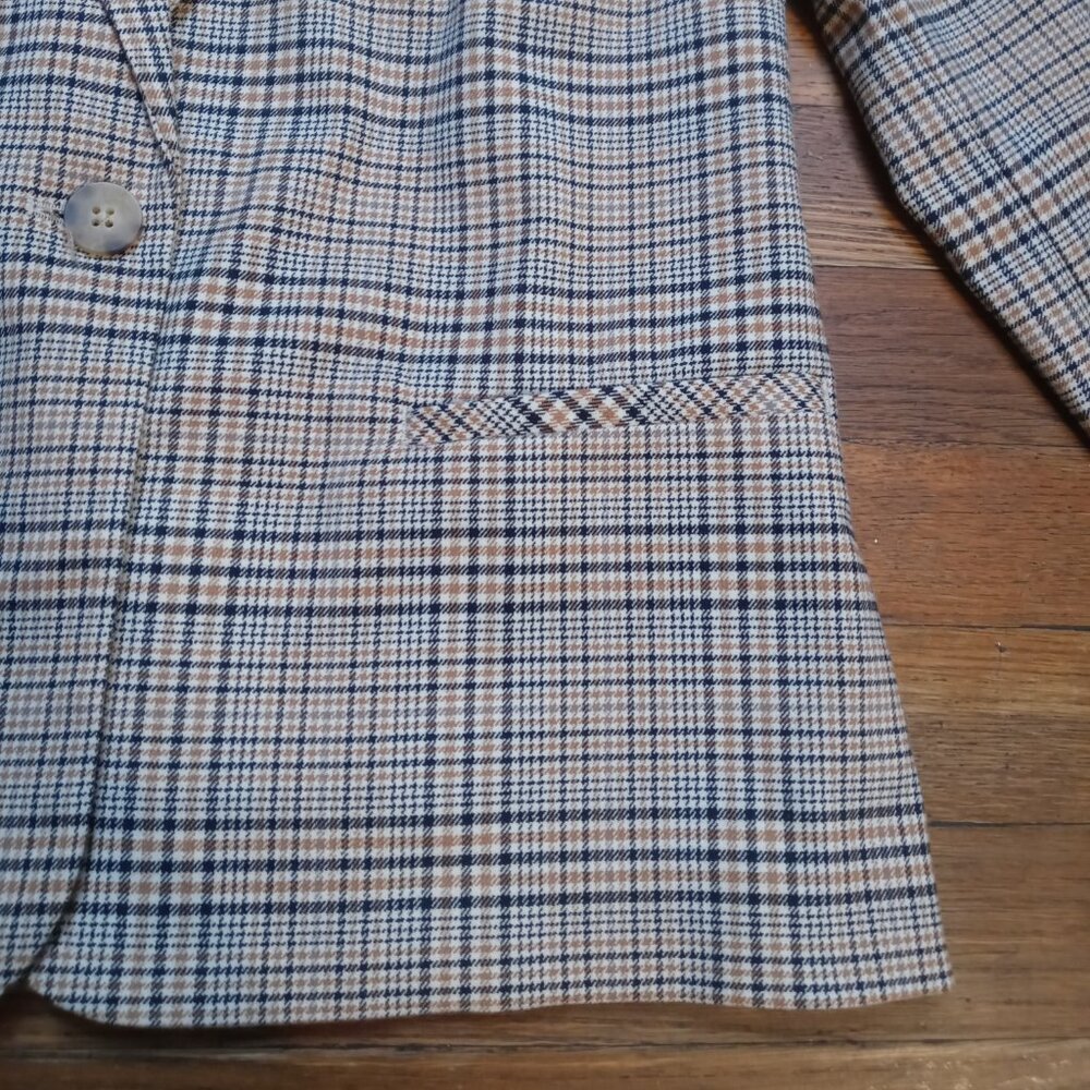 J. Jill Plaid Blazer in Tan and Black - Picture 16 of 16